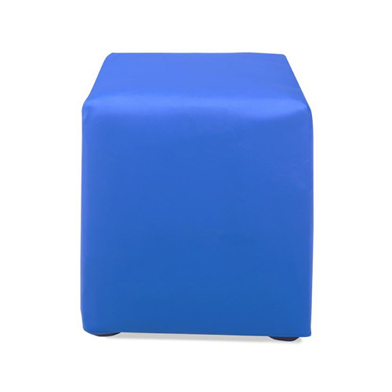 Cube Ottoman - Blue Vinyl